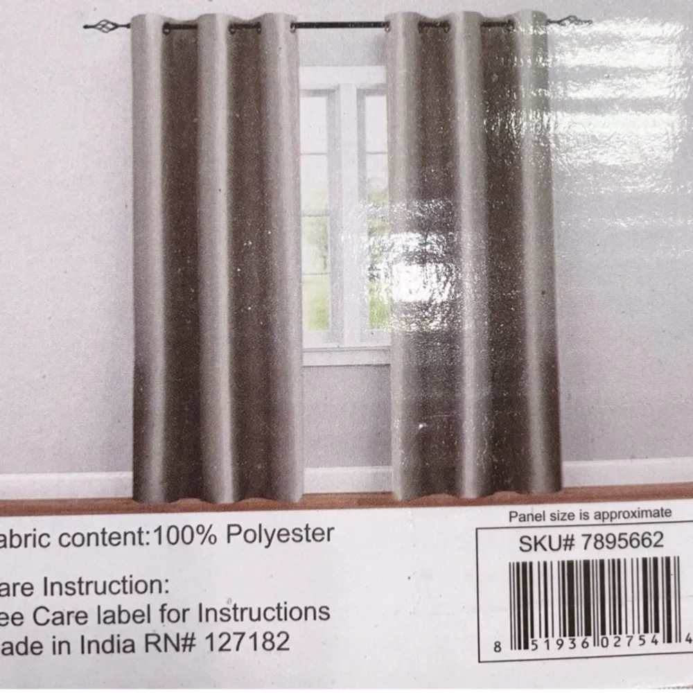 GRANDEUR HOME Light Filtering Taupe Grommet Panels
